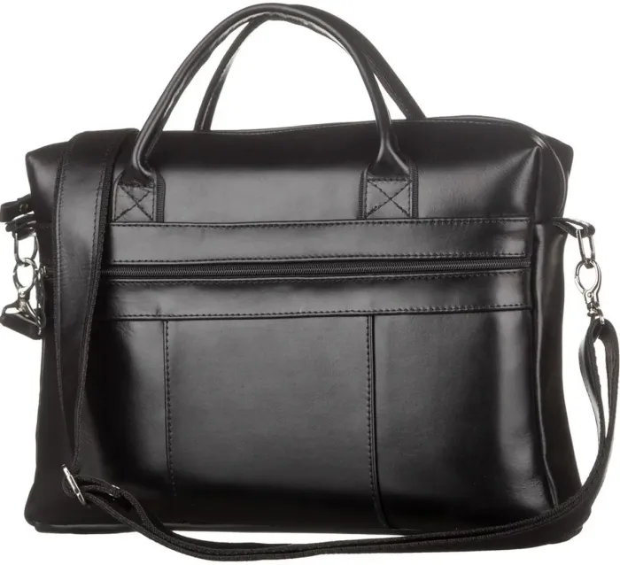 Сумка чоловіча SHVIGEL зі шкіри 15212 Чорна