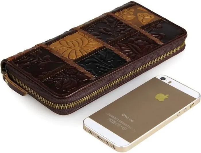 Гаманець жіночий Vintage 14502 на блискавці Коричневий