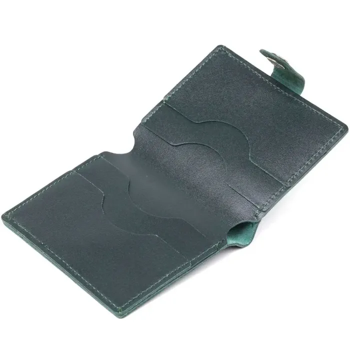 Невеликий шкіряний портмоне Shvigel 16511 Зелений