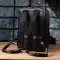 Багатофункціональний рюкзак для чоловіків з натуральної шкіри Vintage 23044 Чорний