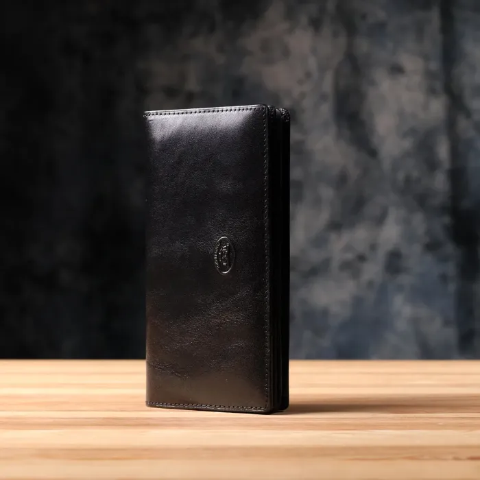 Красивий жіночий гаманець з натуральної глянсової шкіри Tony Perotti 20892_1 (1902 nero) Чорний