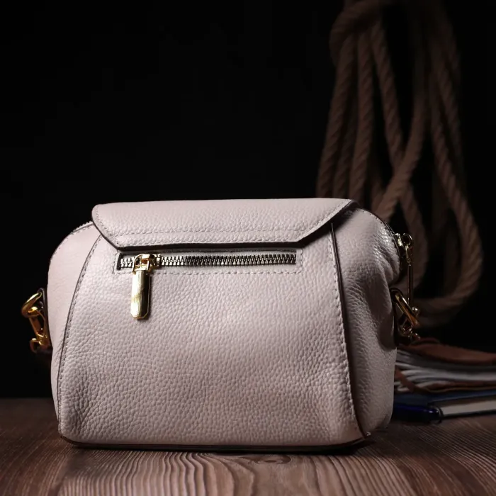 Невелика сумка для жінок із натуральної шкіри Vintage 22266 Білий