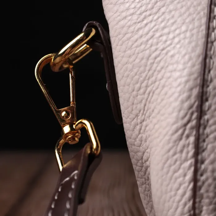 Невелика сумка для жінок із натуральної шкіри Vintage 22266 Білий