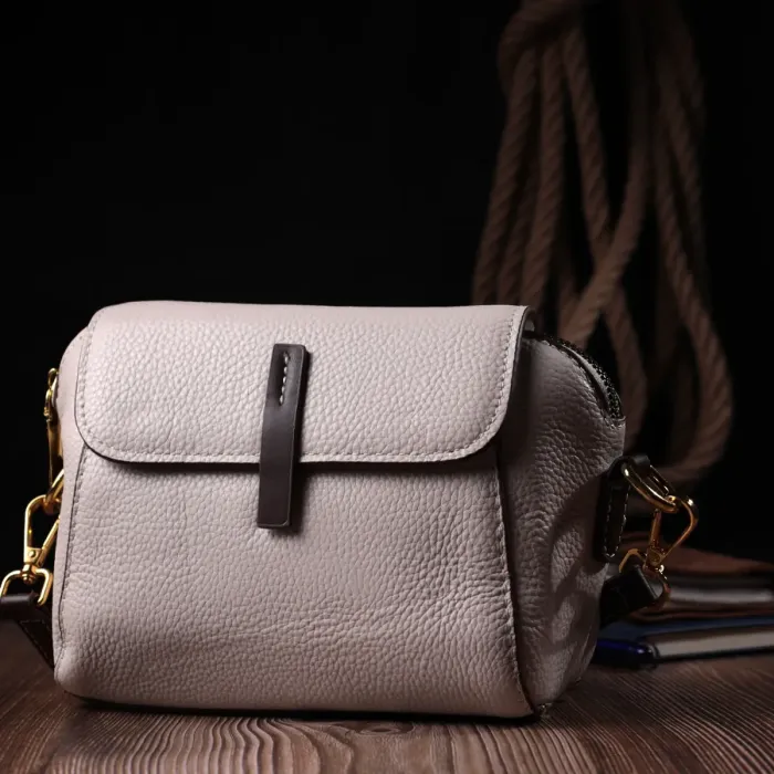 Невелика сумка для жінок із натуральної шкіри Vintage 22266 Білий