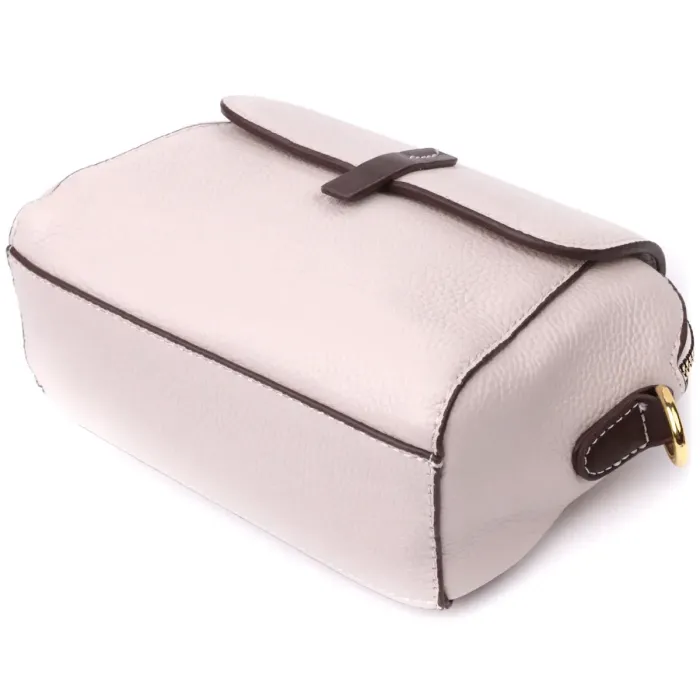 Невелика сумка для жінок із натуральної шкіри Vintage 22266 Білий