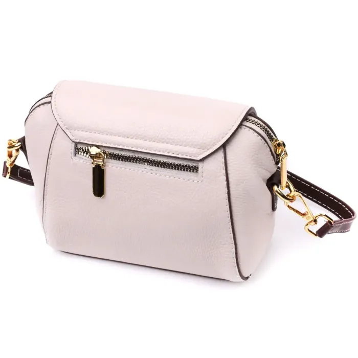 Невелика сумка для жінок із натуральної шкіри Vintage 22266 Білий