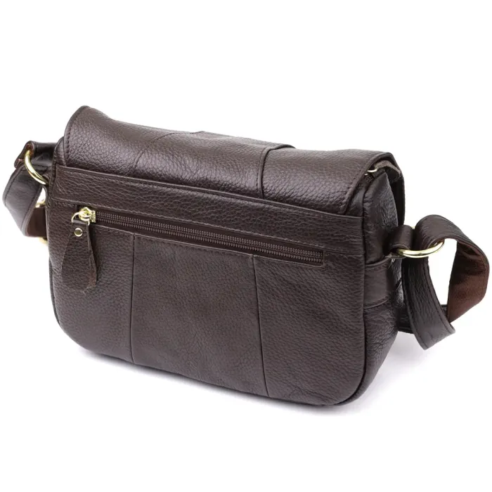 Сумка з натуральної шкіри для стильних жінок Vintage 22973 Коричневий