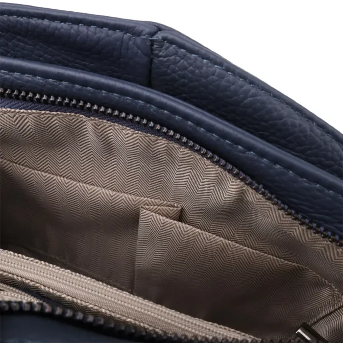 Стильна сумка на плече з натуральної шкіри Vintage 23009 Синій