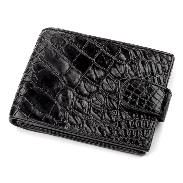 Гаманець CROCODILE LEATHER 18209 із натуральної шкіри крокодила Чорний