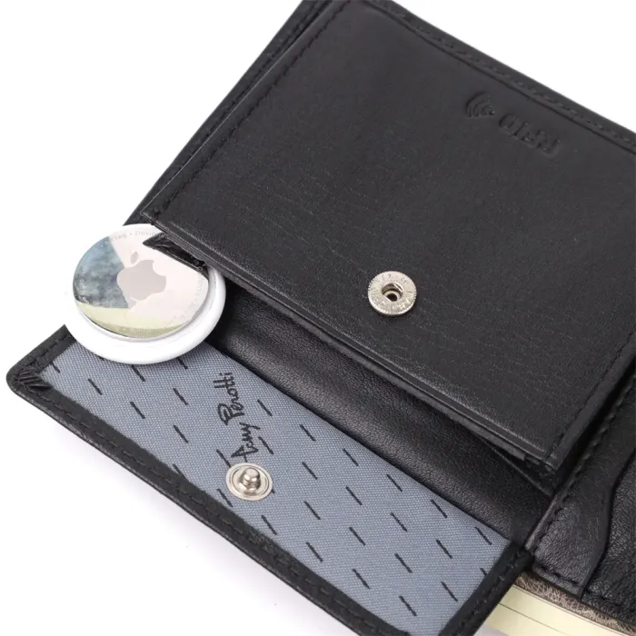 Зручний чоловічий гаманець без застібки з натуральної шкіри Tony Perotti 20843_1 (534+rfid nero) Чорний