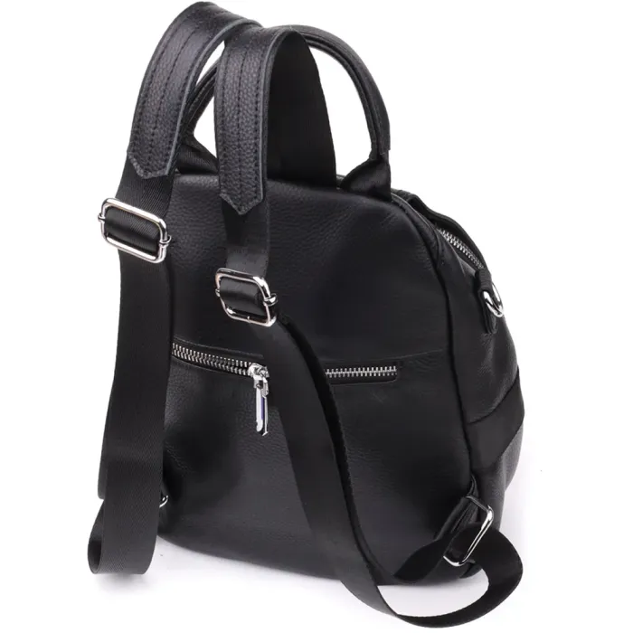 Стильний жіночий рюкзак з натуральної шкіри Vintage 23056 Чорний