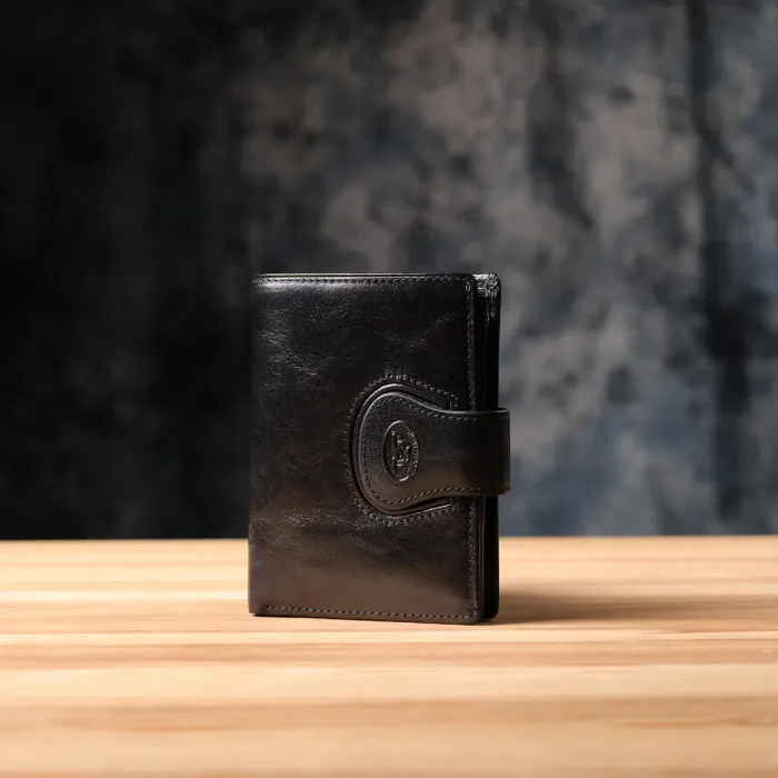 Зручний гаманець із глянсової натуральної шкіри Tony Perotti 20875_1 (1693 nero) Чорний