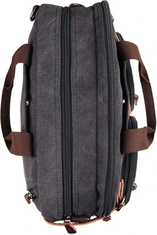 Сумка чоловіча Vintage 14480 трансформер Сіра