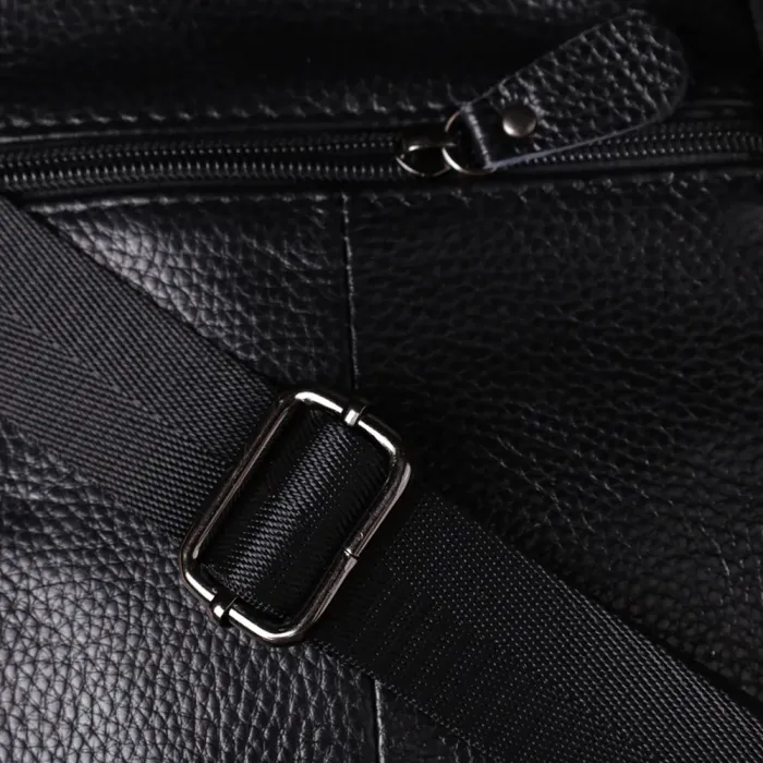 Чоловічі сумки на плече з натуральної шкіри Vintage 23020 Чорний