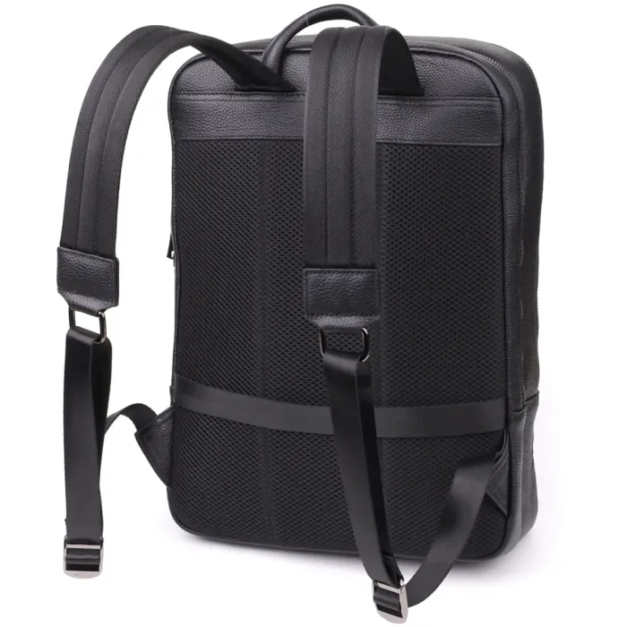 Практичний чоловічий рюкзак з натуральної шкіри Vintage 23051 Чорний