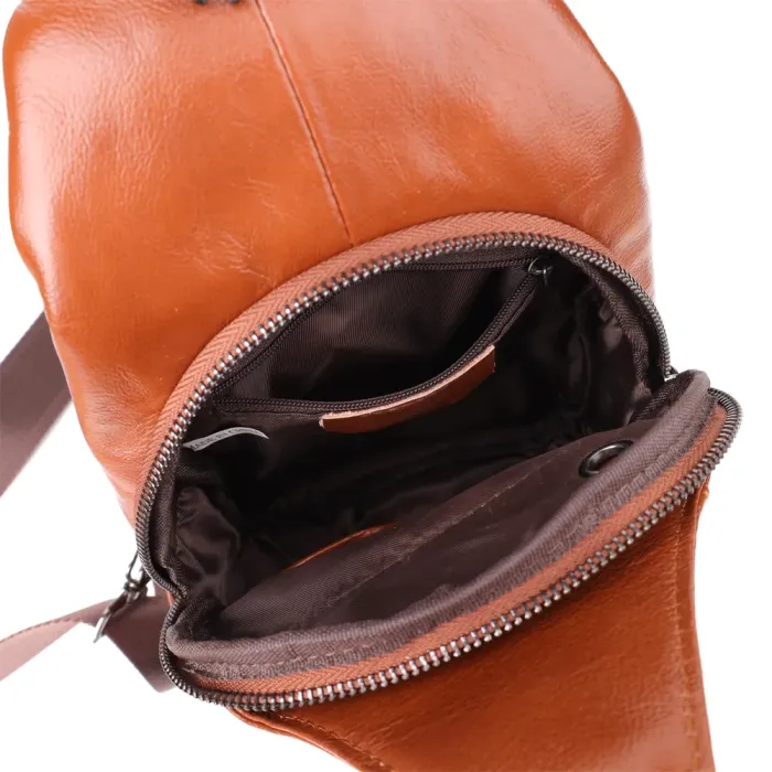 Зручна чоловіча сумка через плече з натуральної шкіри Vintage 23049 Рудий