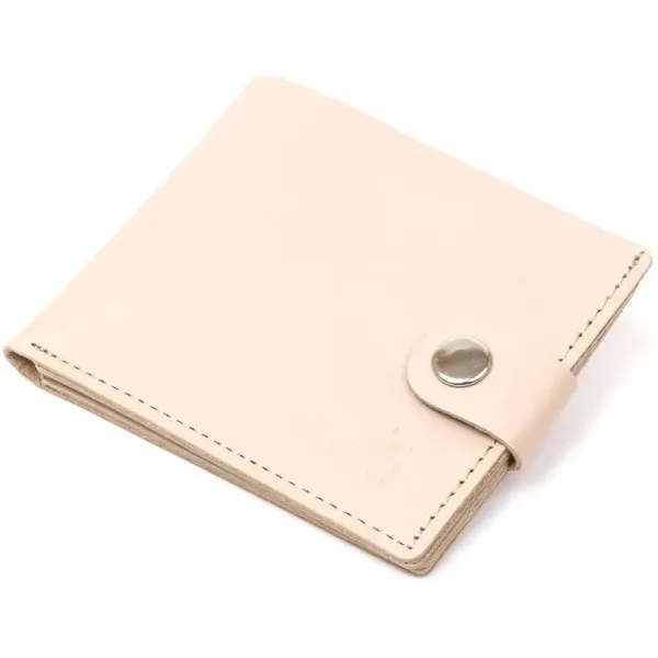 Стильне шкіряне портмоне Shvigel 16468 Бежевий