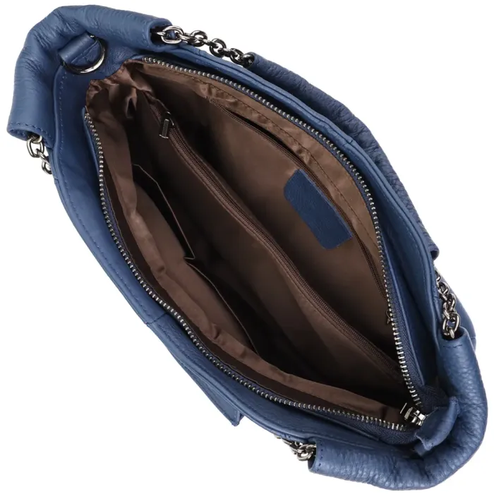 Сумка на кожен день з натуральної шкіри Vintage 22988 Синій