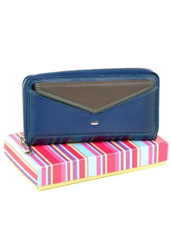 Кошелек Rainbow кожа DR. BOND WRS-21 blue