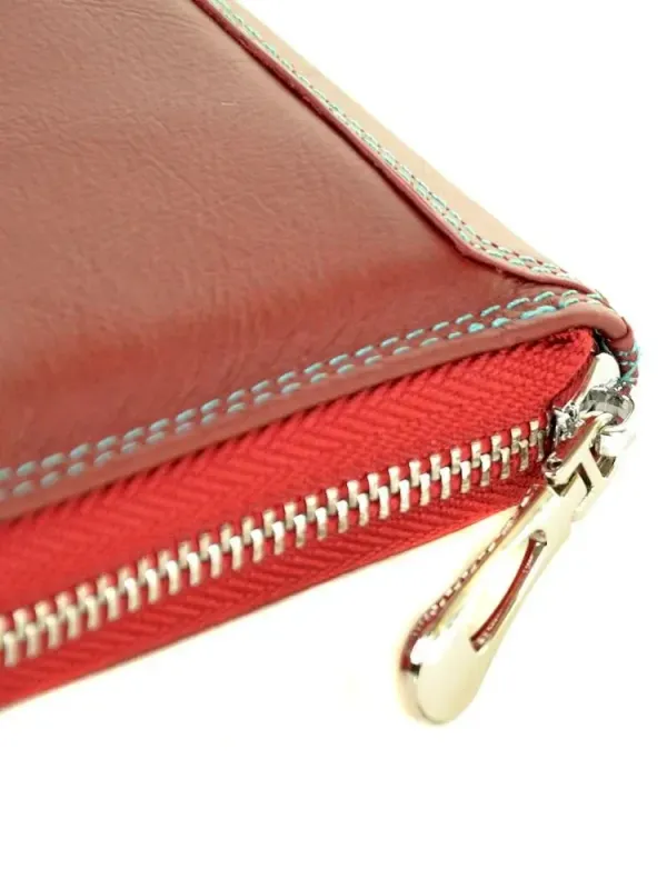 Жіночий гаманець Rainbow шкіряний Dr.Bond WRS-21 date-red