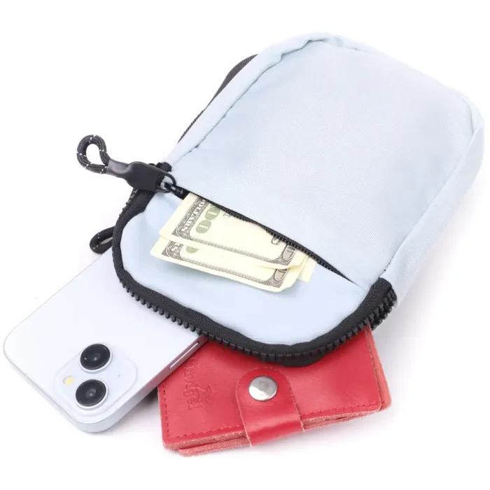 Практична слінг сумка для подорожей із якісного текстилю Vintage 22868 Блакитний