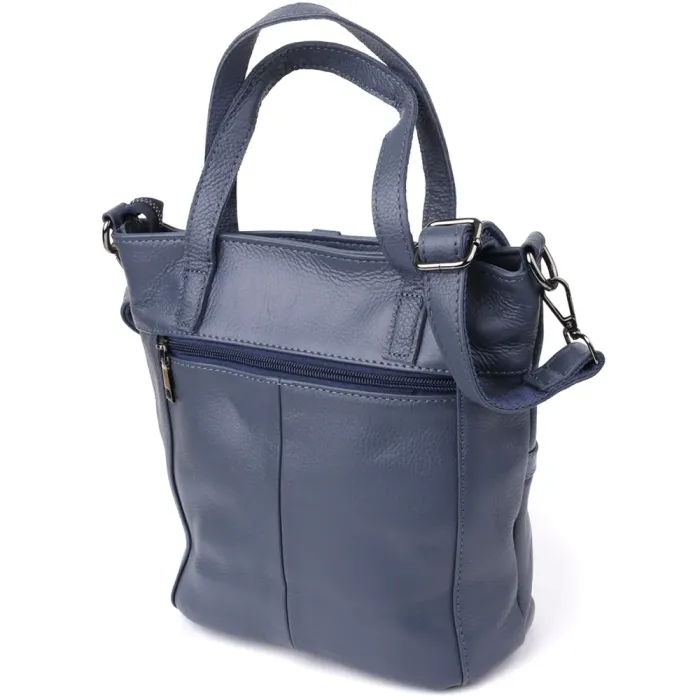 Красива сумка жіноча з натуральної шкіри Vintage 22995 Синій