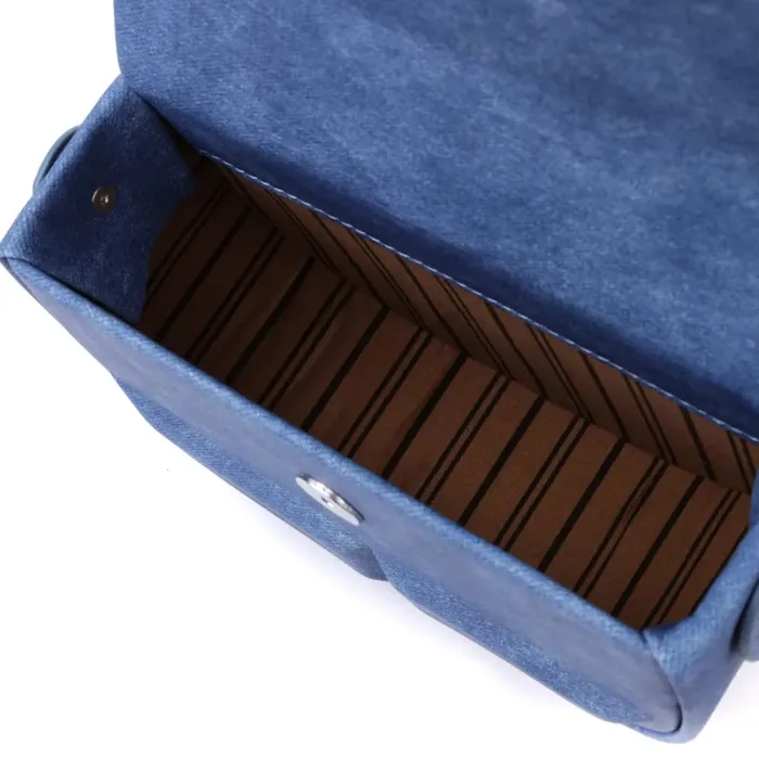 Каркасна сумка жіноча з якісного текстилю Vintage 15147 Синій