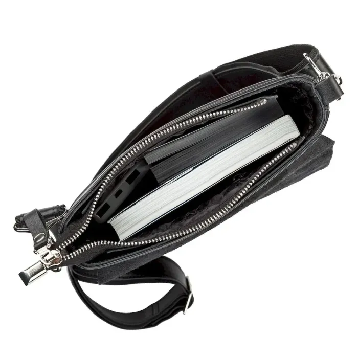 Сумка SHVIGEL 11124 із натуральної шкіри Чорна