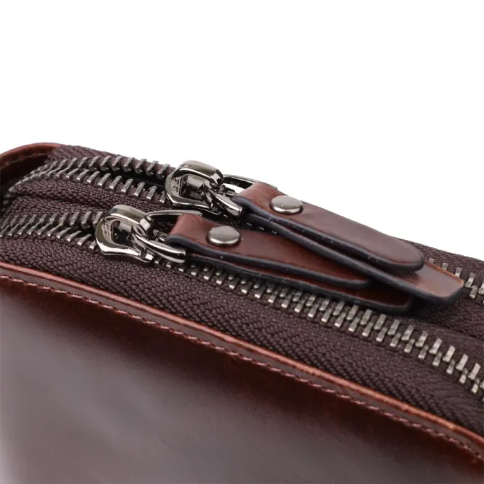 Стильний чоловічий клатч із натуральної шкіри Vintage 23064 Коричневий
