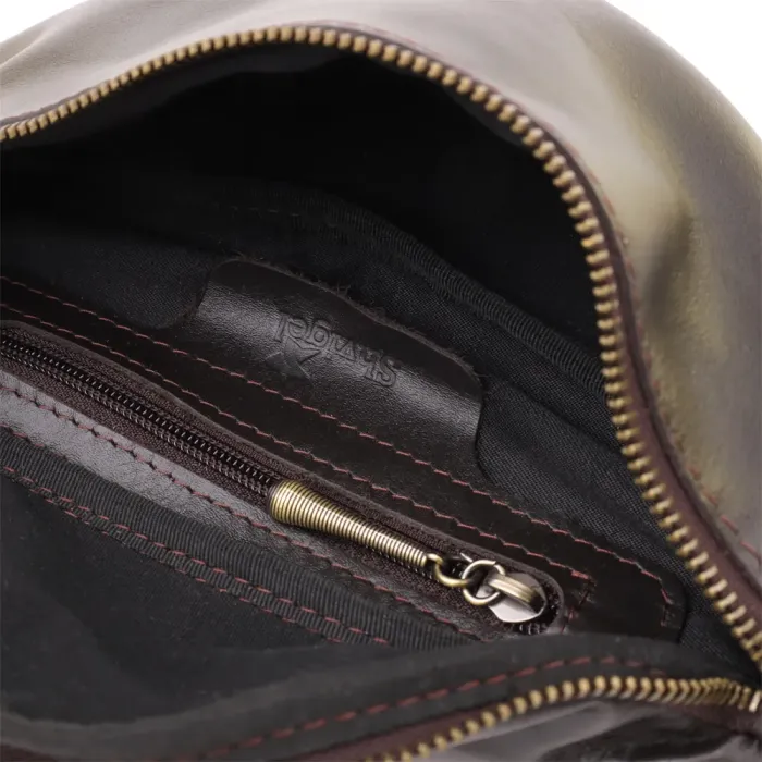 Сумка бананка відмінної якості з гладкої натуральної шкіри Shvigel 23144