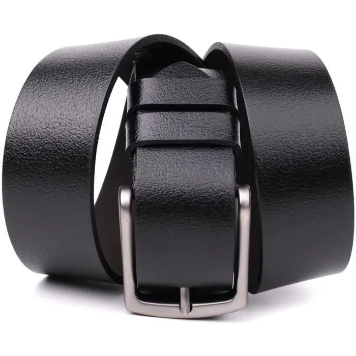 Надійний чоловічий ремінь із натуральної шкіри BOND 22950 Чорний