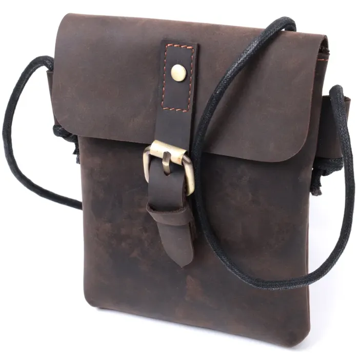 Вінтажна сумка через плече з натуральної шкіри Vintage 15084 Коричневий