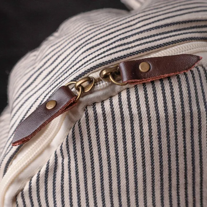 Літній жіночий рюкзак з якісного текстилю Vintage 15077 Молочний