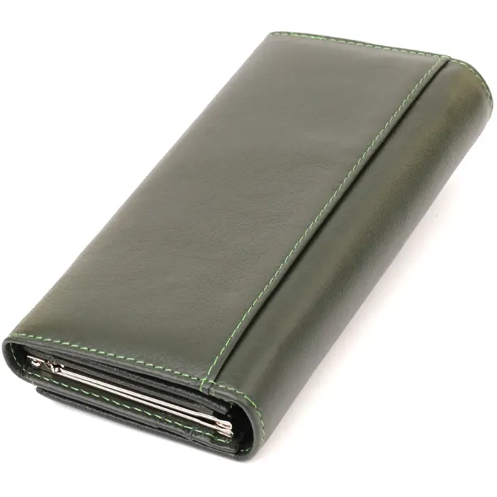 Класичний гаманець для жінок на магніті ST Leather 22744 Зелений
