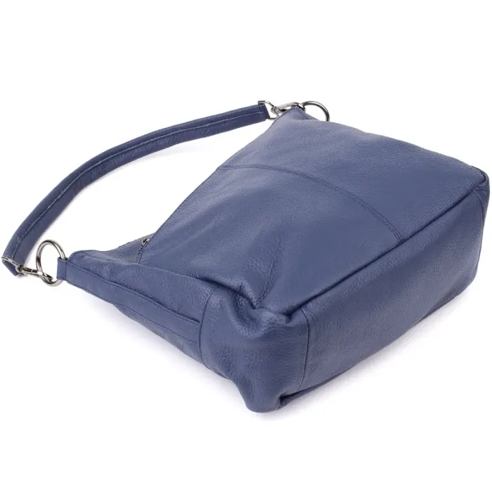 Сумка для жінок на два відділення з натуральної шкіри Vintage 23013 Синій