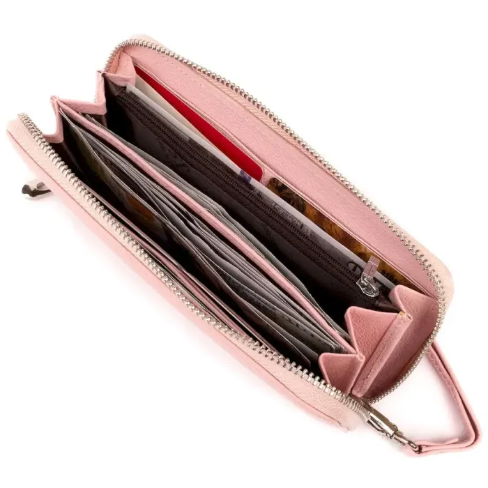 Клатч шкіряний жіночий ST Leather 19283 Рожевий