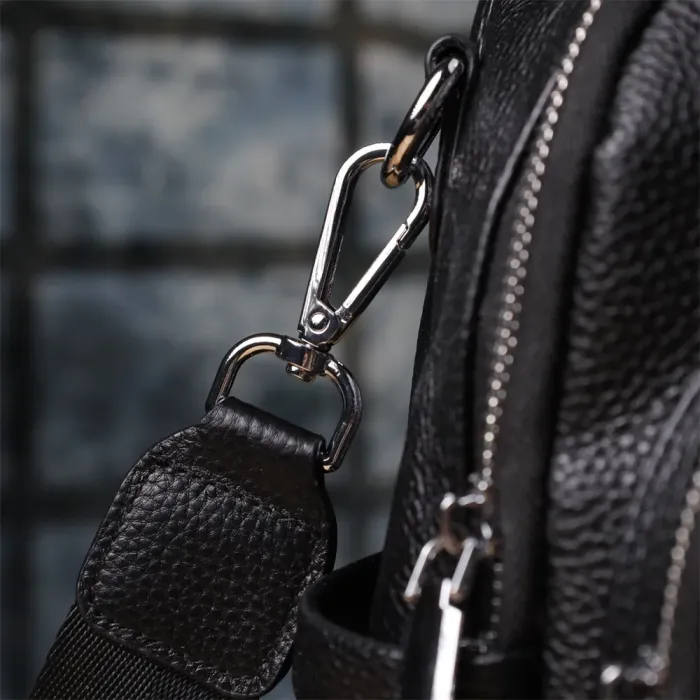 Цікавий жіночий рюкзак з натуральної шкіри Vintage 23059 Чорний