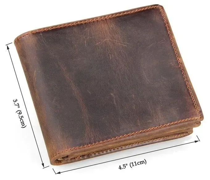 Гаманець чоловічий Vintage 14222 у вінтажному стилі Коричневий