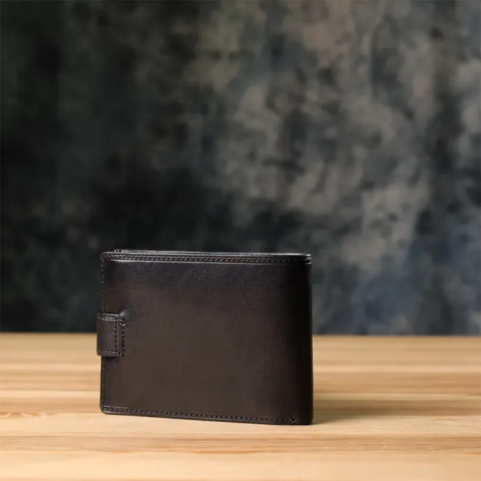 Гаманець чоловічий з гладкої натуральної шкіри Tony Perotti 20853_1 (396A-Q nero) Чорний