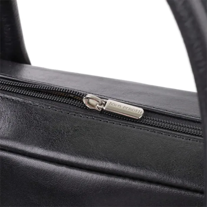 Місткий чоловічий портфель з відділенням для ноутбука з гладкої натуральної шкіри Tony Perotti 20859_1 (9637-38 nero) Чорний