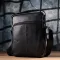 Практична вертикальна сумка для чоловіків із натуральної шкіри Vintage 15114 Чорний