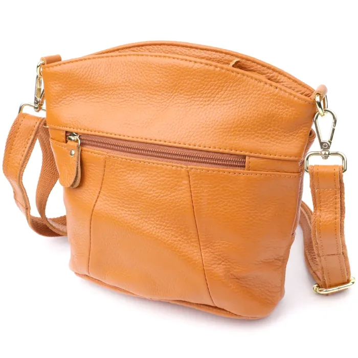 Невелика жіноча сумка з натуральної шкіри 15124 Vintage Рудий