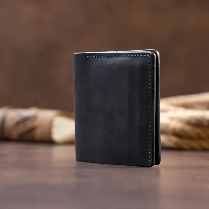 Функциональное тонкое портмоне GRANDE PELLE 11326 Черное