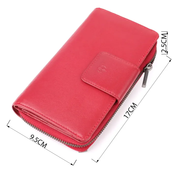 Жіночий вертикальний гаманець з натуральної шкіри Tony Perotti 20879_1 (5084 rosso) Червоний