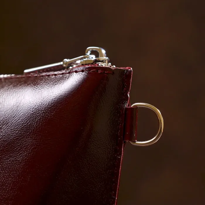 Кожаная практичная косметичка для женщин Shvigel 16412 Бордовый