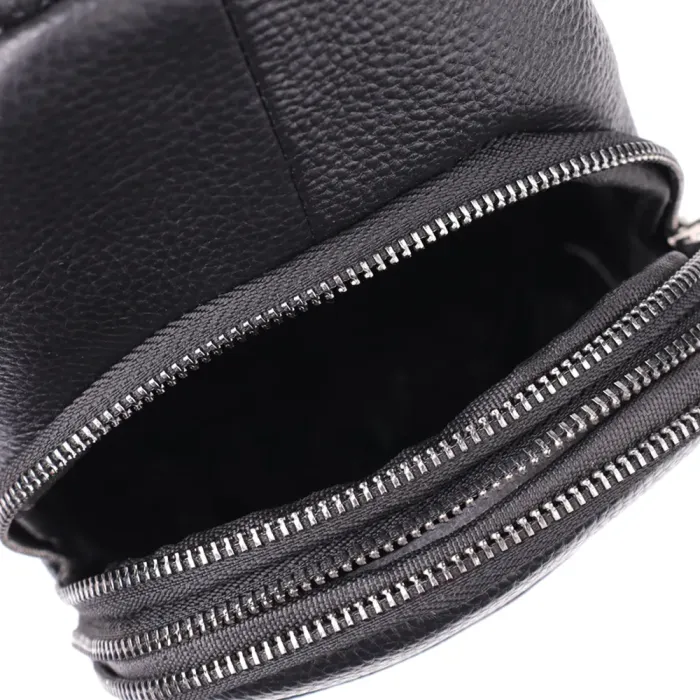 Чоловіча сумка через плече з натуральної шкіри Vintage 23018 Чорний