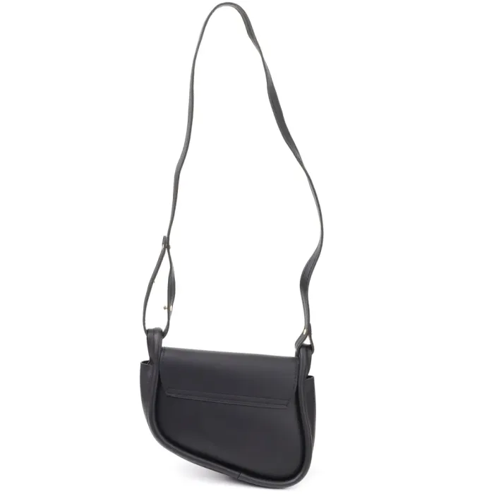 Жіноча сумка сідло з якісної екошкіри Vintage 15128 Чорний