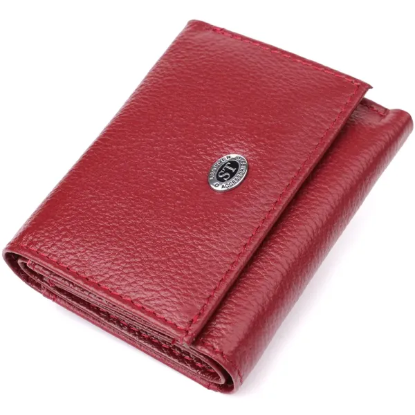 Мініатюрний жіночий гаманець із натуральної шкіри ST Leather 23082 Бордовий