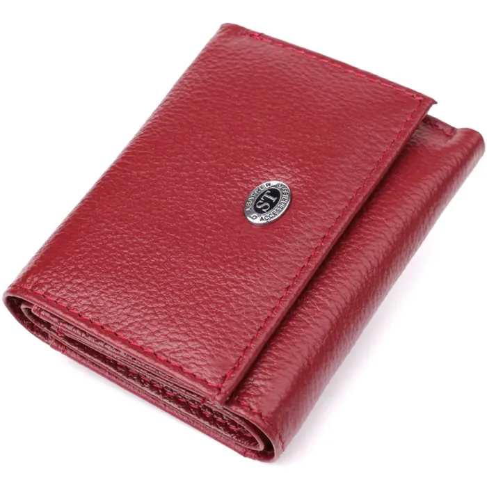 Мініатюрний жіночий гаманець із натуральної шкіри ST Leather 23082 Бордовий