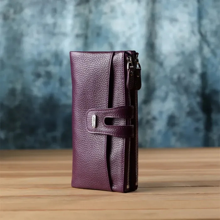 Яскравий жіночий гаманець з натуральної шкіри CANPELLINI 20873_1 Фіолетовий